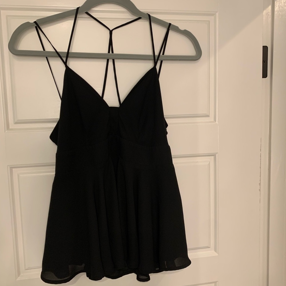 Express Black Peplum Tank